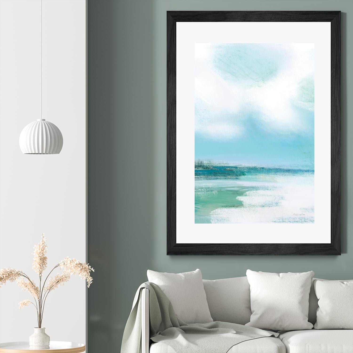 Morning Swim by Mercedes Lopez Charo on GIANT ART - green costal waves