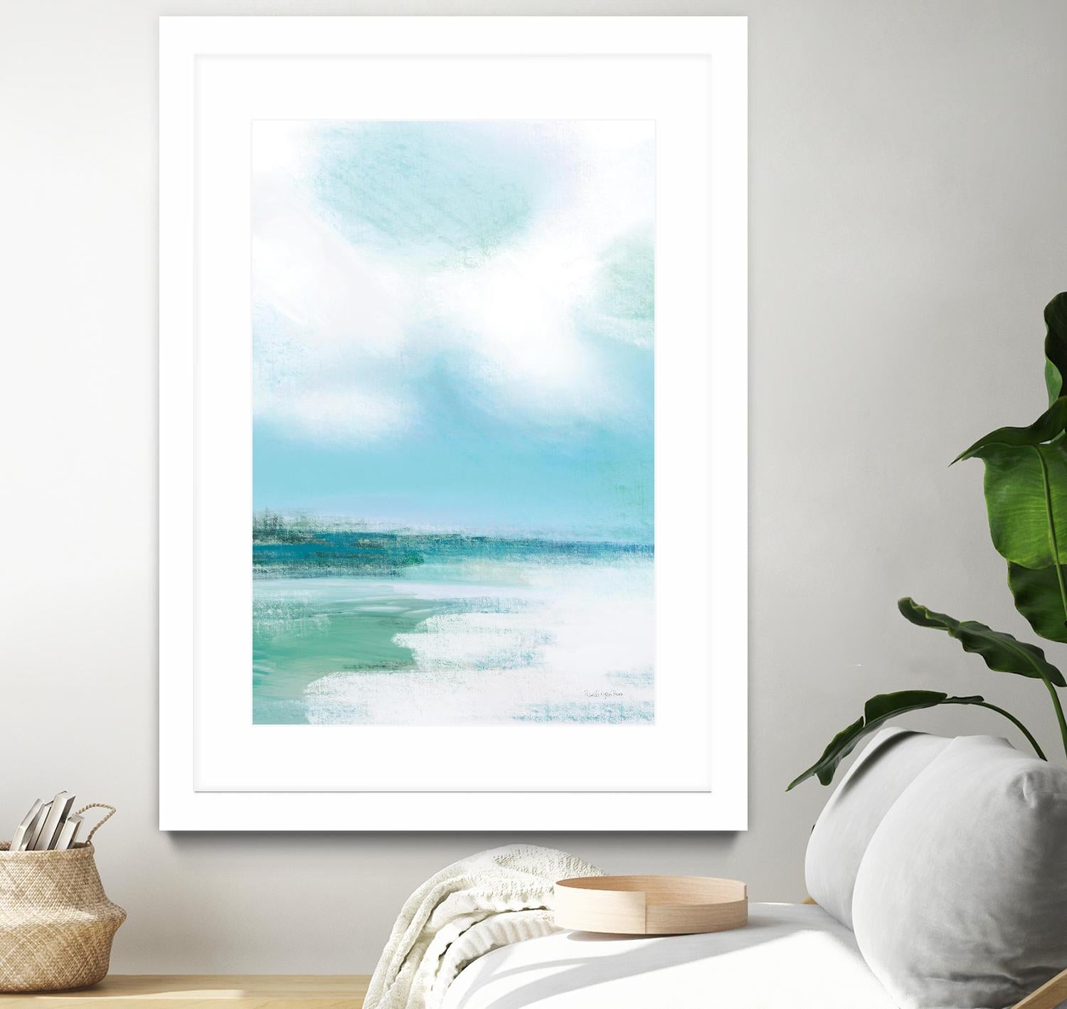 Morning Swim by Mercedes Lopez Charo on GIANT ART - green costal waves