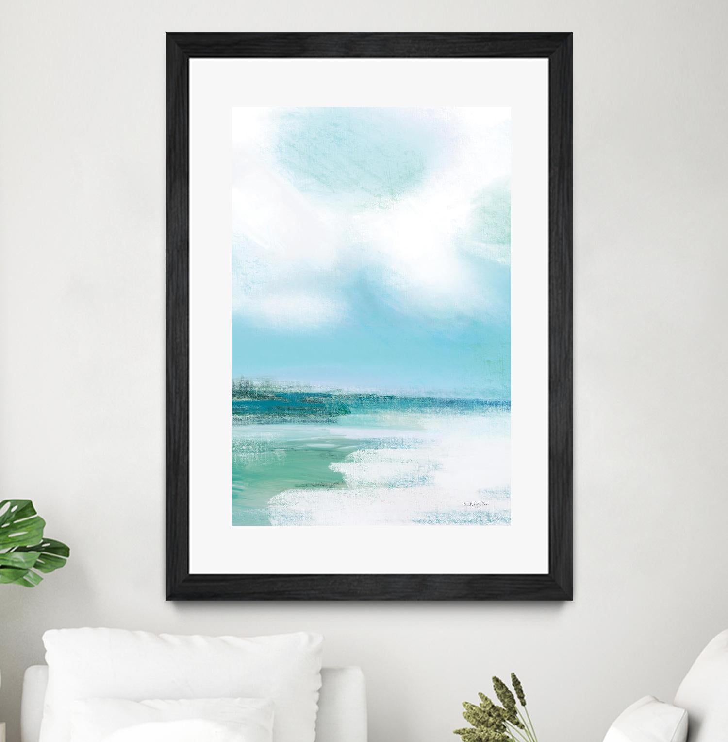 Morning Swim by Mercedes Lopez Charo on GIANT ART - green costal waves