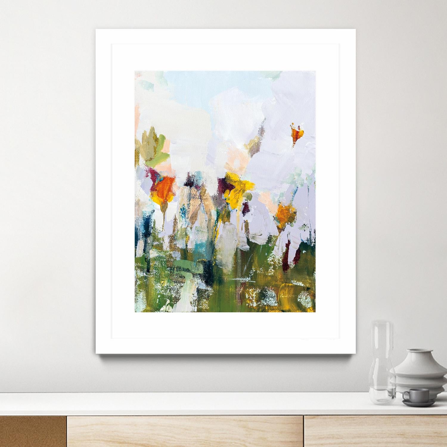 Spontaneous Summer I by Pamela Munger on GIANT ART - orange flowers floral