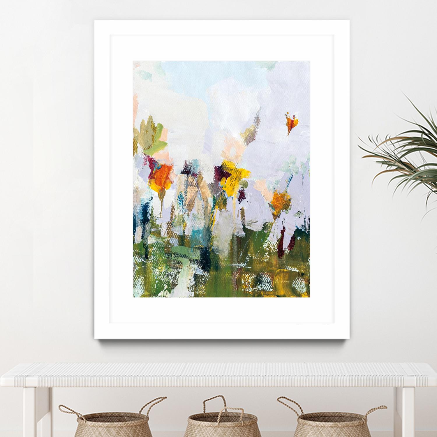 Spontaneous Summer I by Pamela Munger on GIANT ART - orange flowers floral