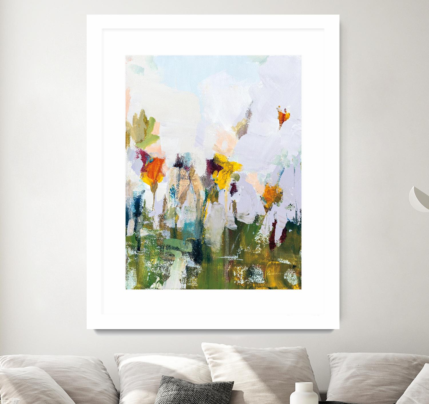 Spontaneous Summer I by Pamela Munger on GIANT ART - orange flowers floral