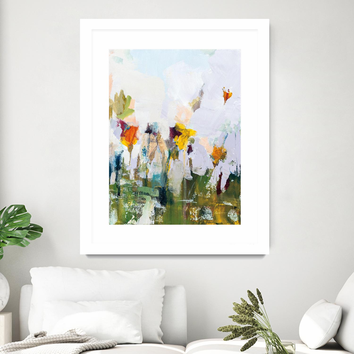 Spontaneous Summer I by Pamela Munger on GIANT ART - orange flowers floral