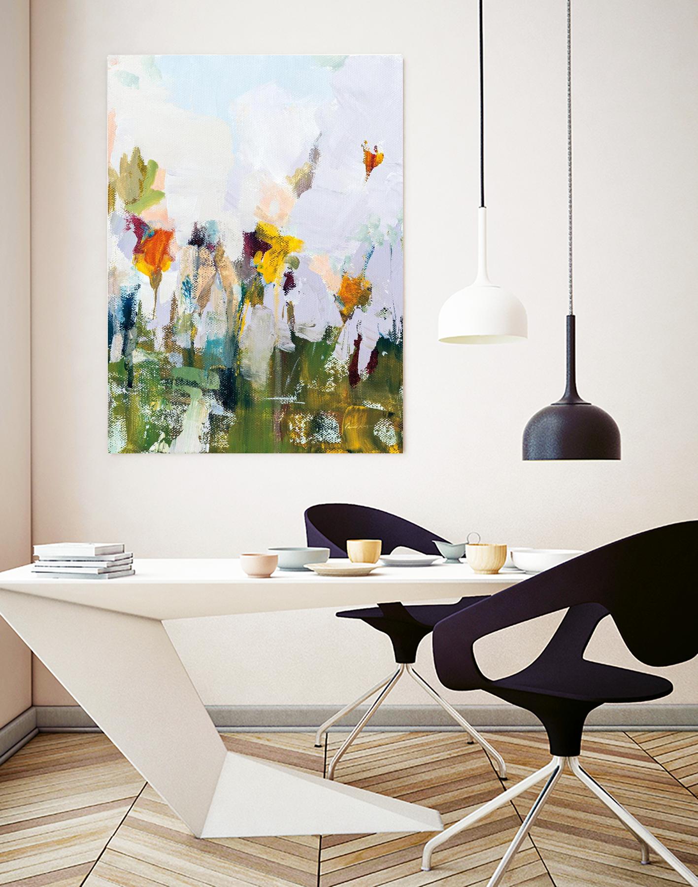 Spontaneous Summer I by Pamela Munger on GIANT ART - orange flowers floral