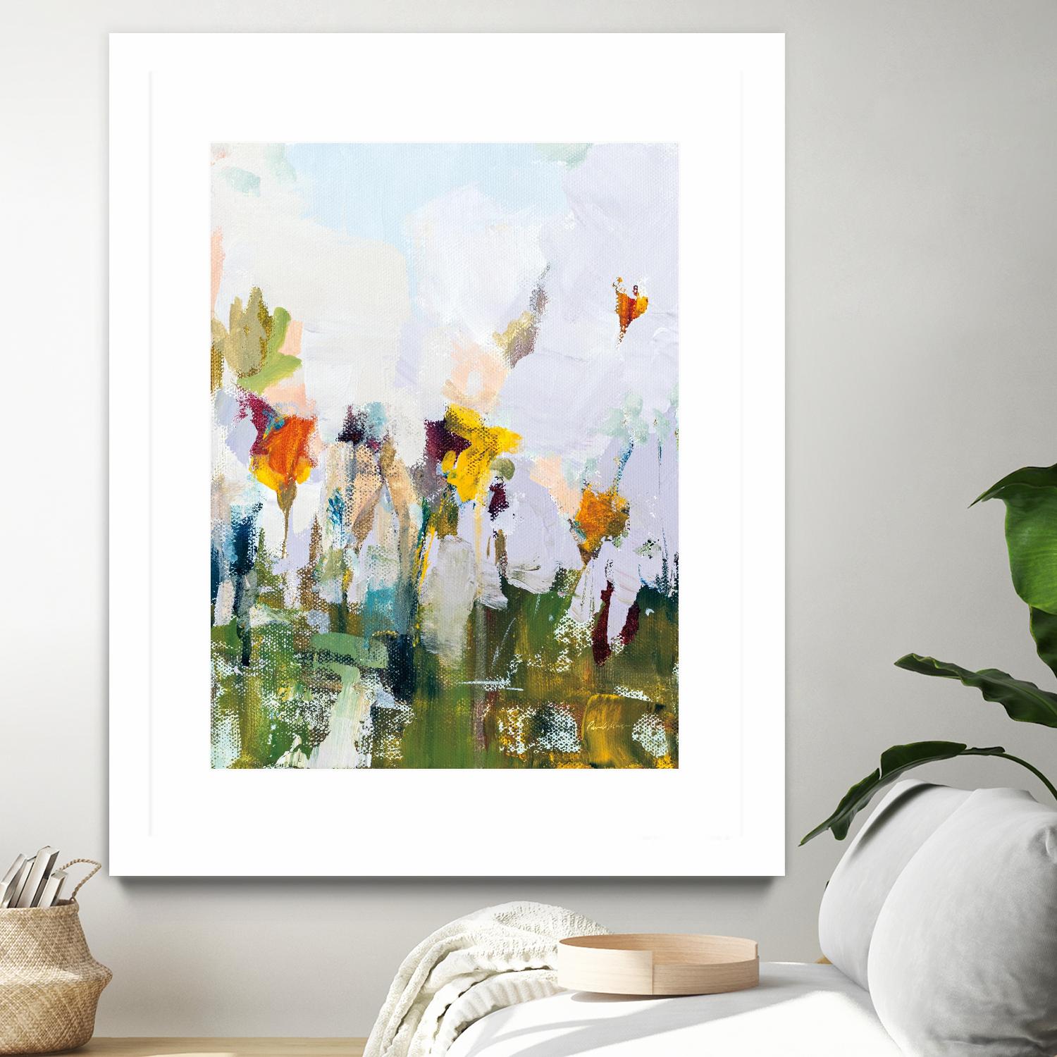 Spontaneous Summer I by Pamela Munger on GIANT ART - orange flowers floral