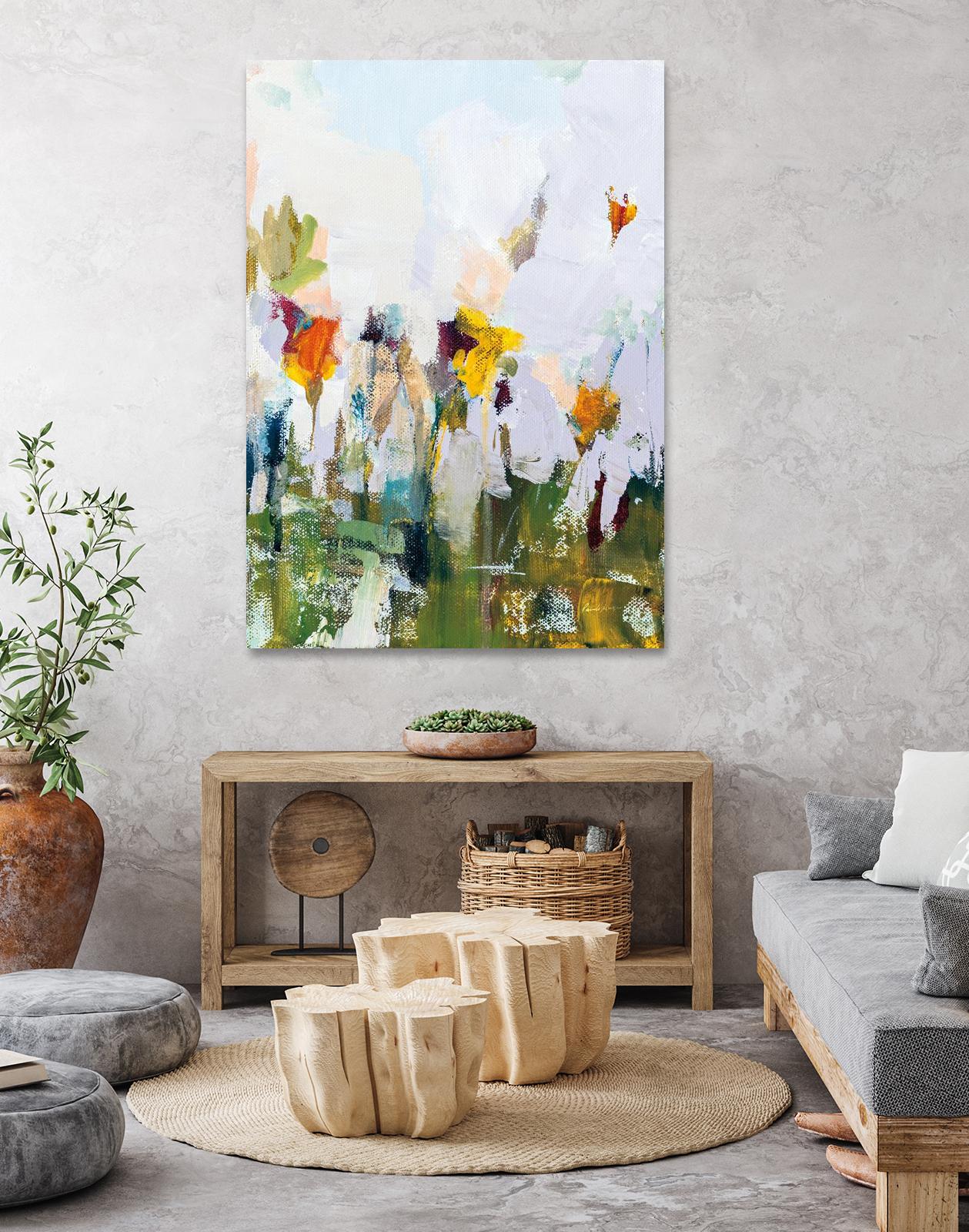 Spontaneous Summer I by Pamela Munger on GIANT ART - orange flowers floral