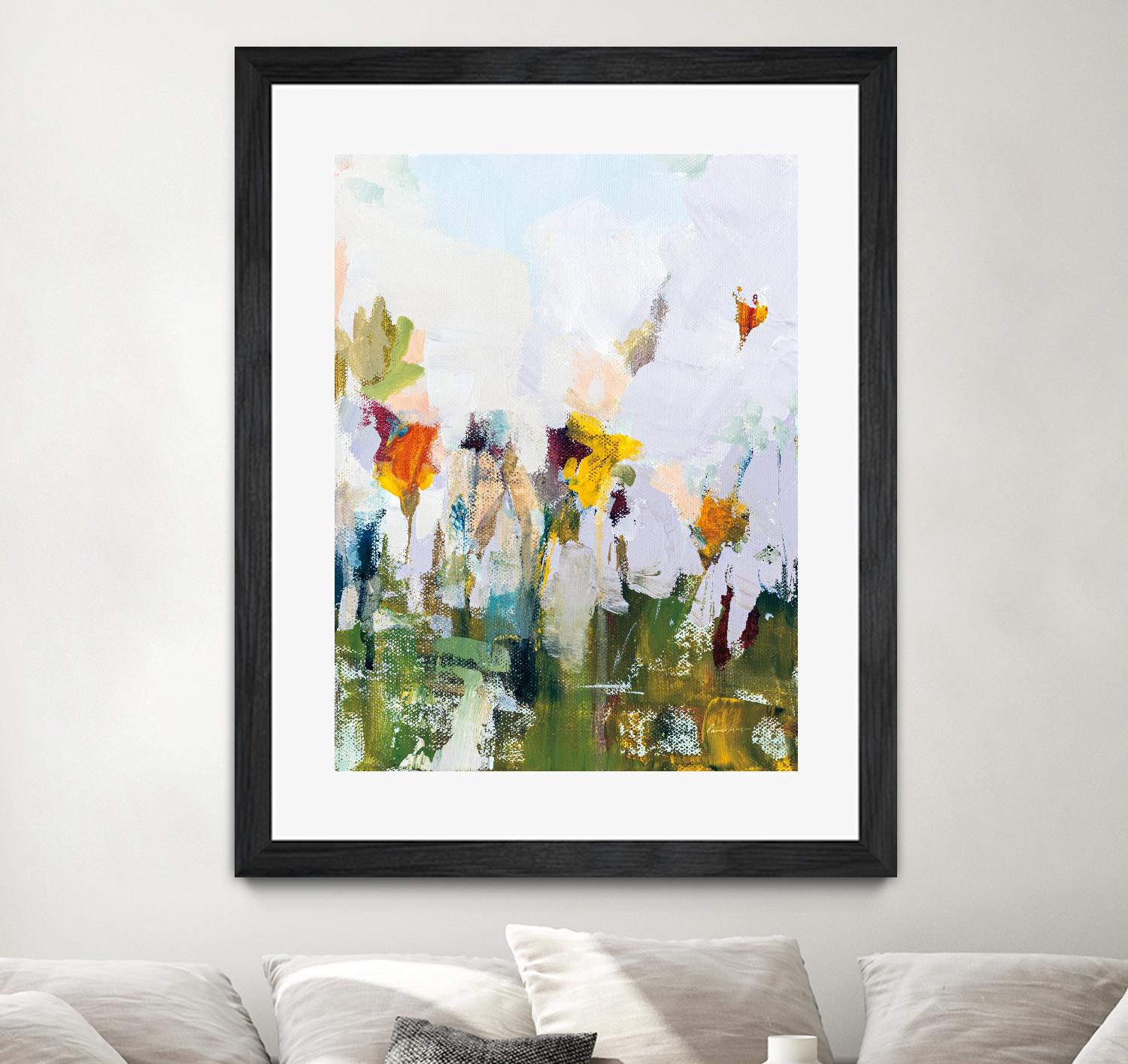 Spontaneous Summer I by Pamela Munger on GIANT ART - orange flowers floral