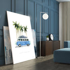 Surf Days II by Mercedes Lopez on GIANT ART - coastal & nautical aqua