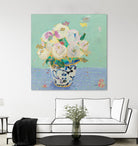 Kristens Peonies by Kellie Day on GIANT ART - florals aqua