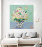 Kristens Peonies by Kellie Day on GIANT ART - florals aqua