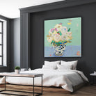 Kristens Peonies by Kellie Day on GIANT ART - florals aqua