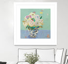 Kristens Peonies by Kellie Day on GIANT ART - florals aqua