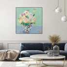 Kristens Peonies by Kellie Day on GIANT ART - florals aqua