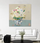 Kristens Peonies Neutral by Kellie Day on GIANT ART - florals aqua