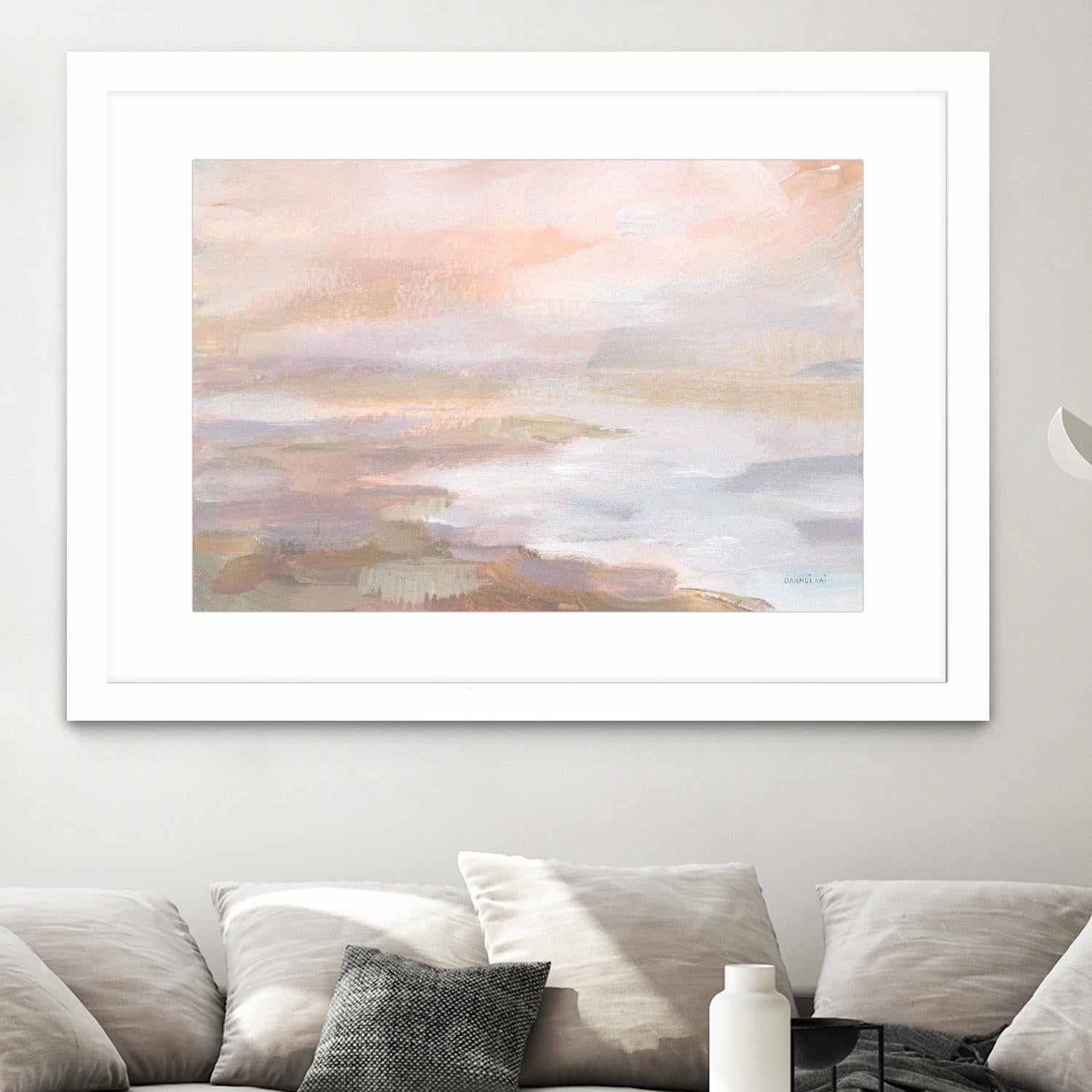 Sunrise Coast by Danhui Nai on GIANT ART - beige coastal & nautical waves