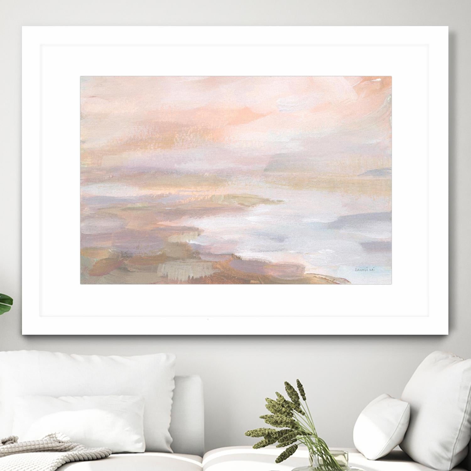 Sunrise Coast by Danhui Nai on GIANT ART - beige coastal & nautical waves