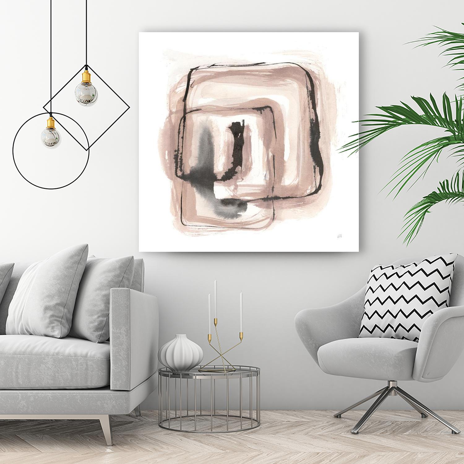 Lost in Squares III by Chris Paschke on GIANT ART - white linear gray