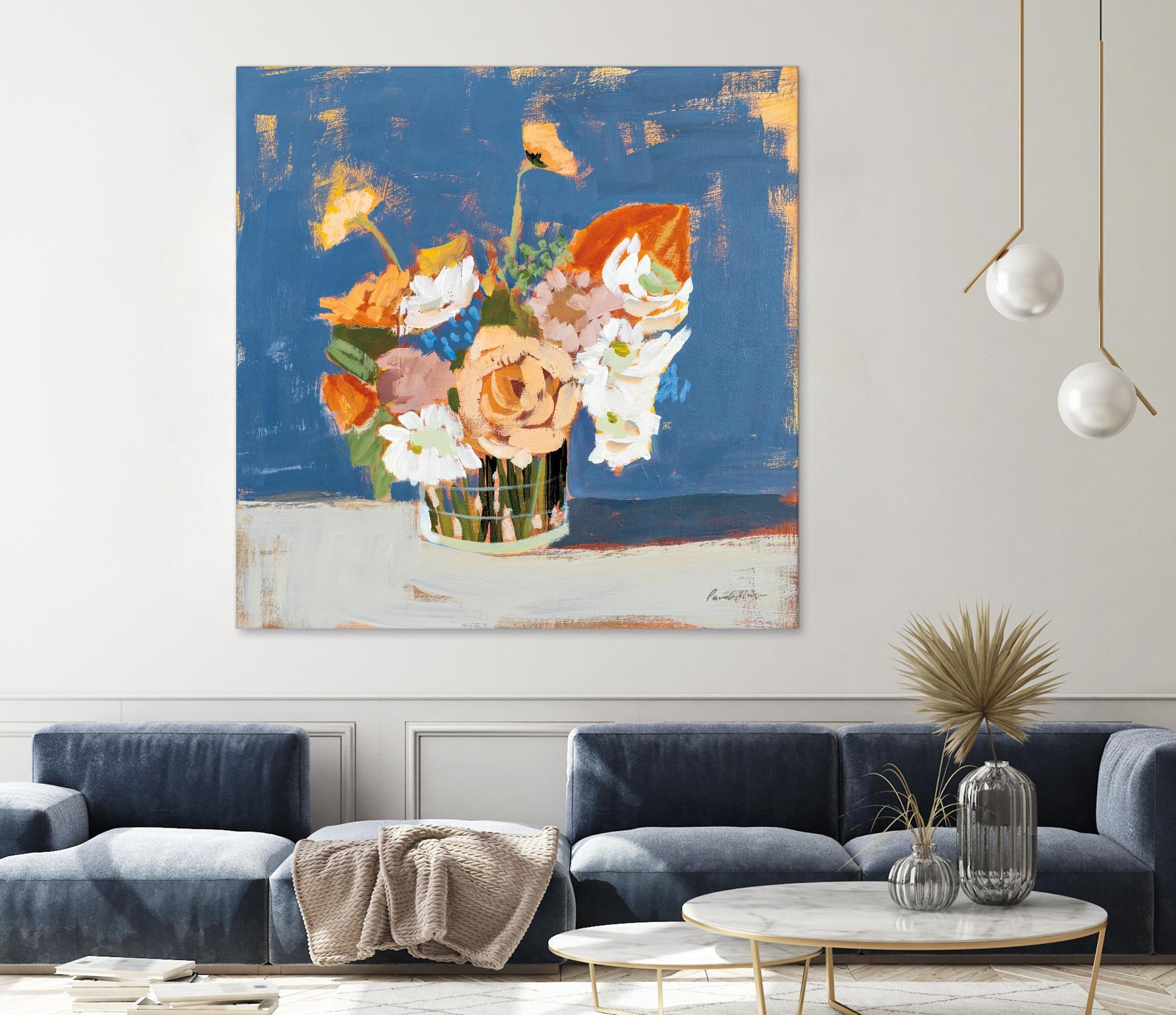 Peach and White Bouquet by Pamela Munger on GIANT ART - abstract abstract