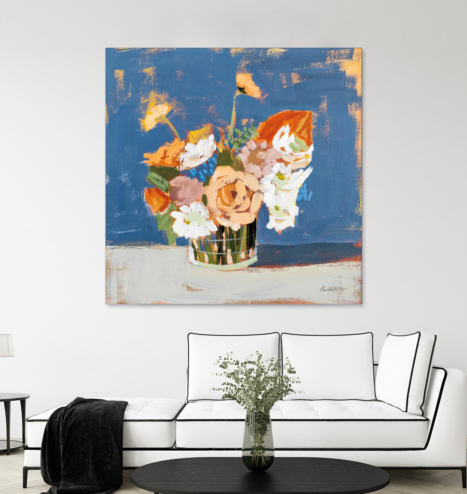 Peach and White Bouquet by Pamela Munger on GIANT ART - abstract abstract