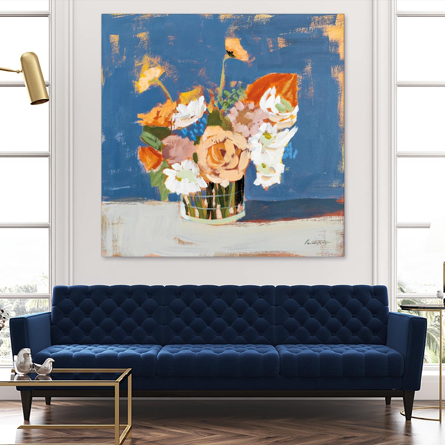 Peach and White Bouquet by Pamela Munger on GIANT ART - abstract abstract