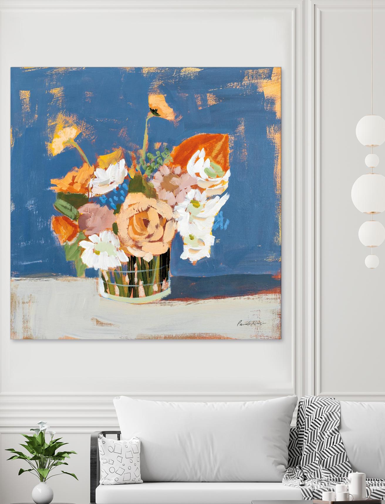 Peach and White Bouquet by Pamela Munger on GIANT ART - abstract abstract