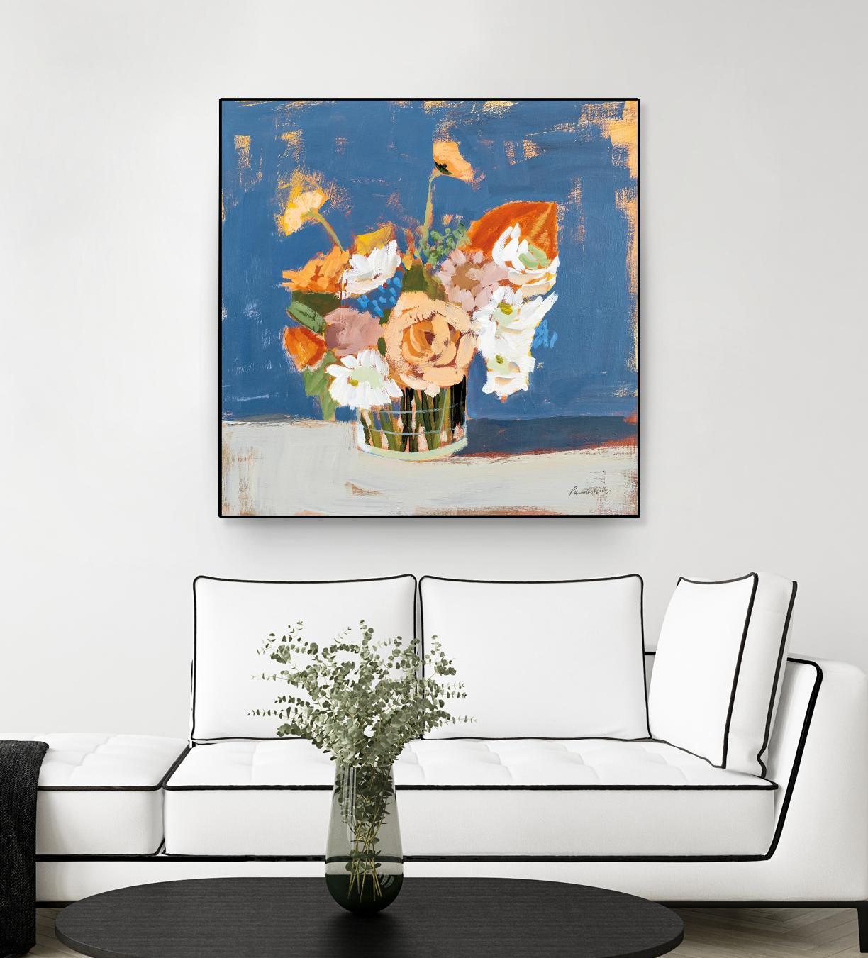 Peach and White Bouquet by Pamela Munger on GIANT ART - abstract abstract