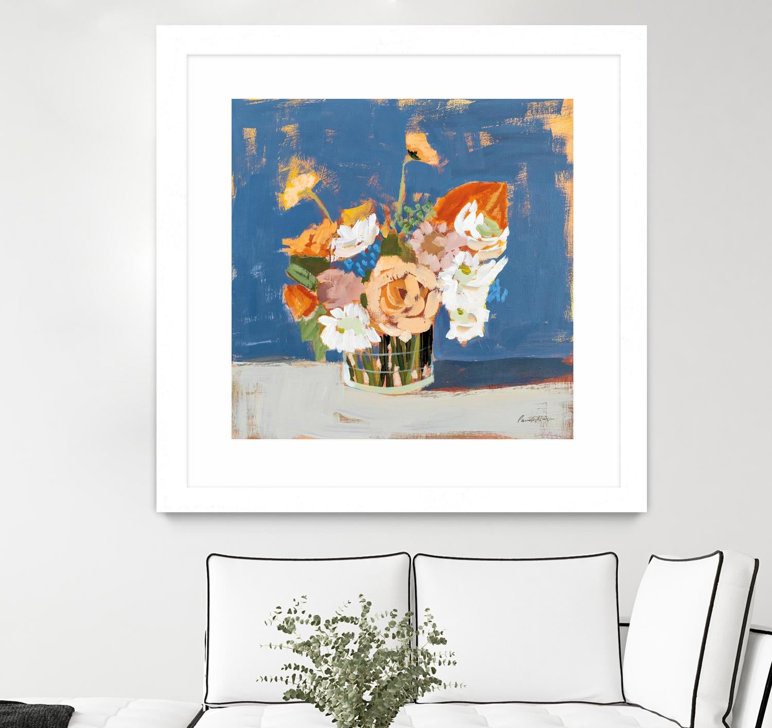 Peach and White Bouquet by Pamela Munger on GIANT ART - abstract abstract