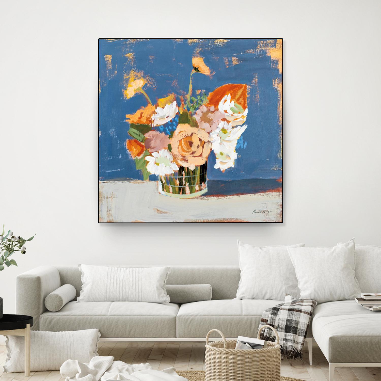 Peach and White Bouquet by Pamela Munger on GIANT ART - abstract abstract