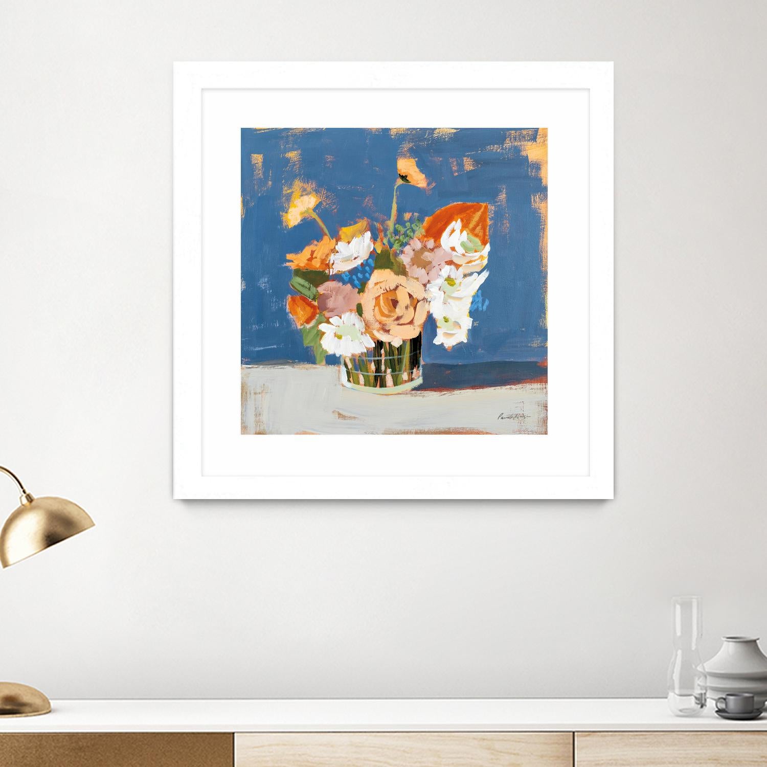 Peach and White Bouquet by Pamela Munger on GIANT ART - abstract abstract