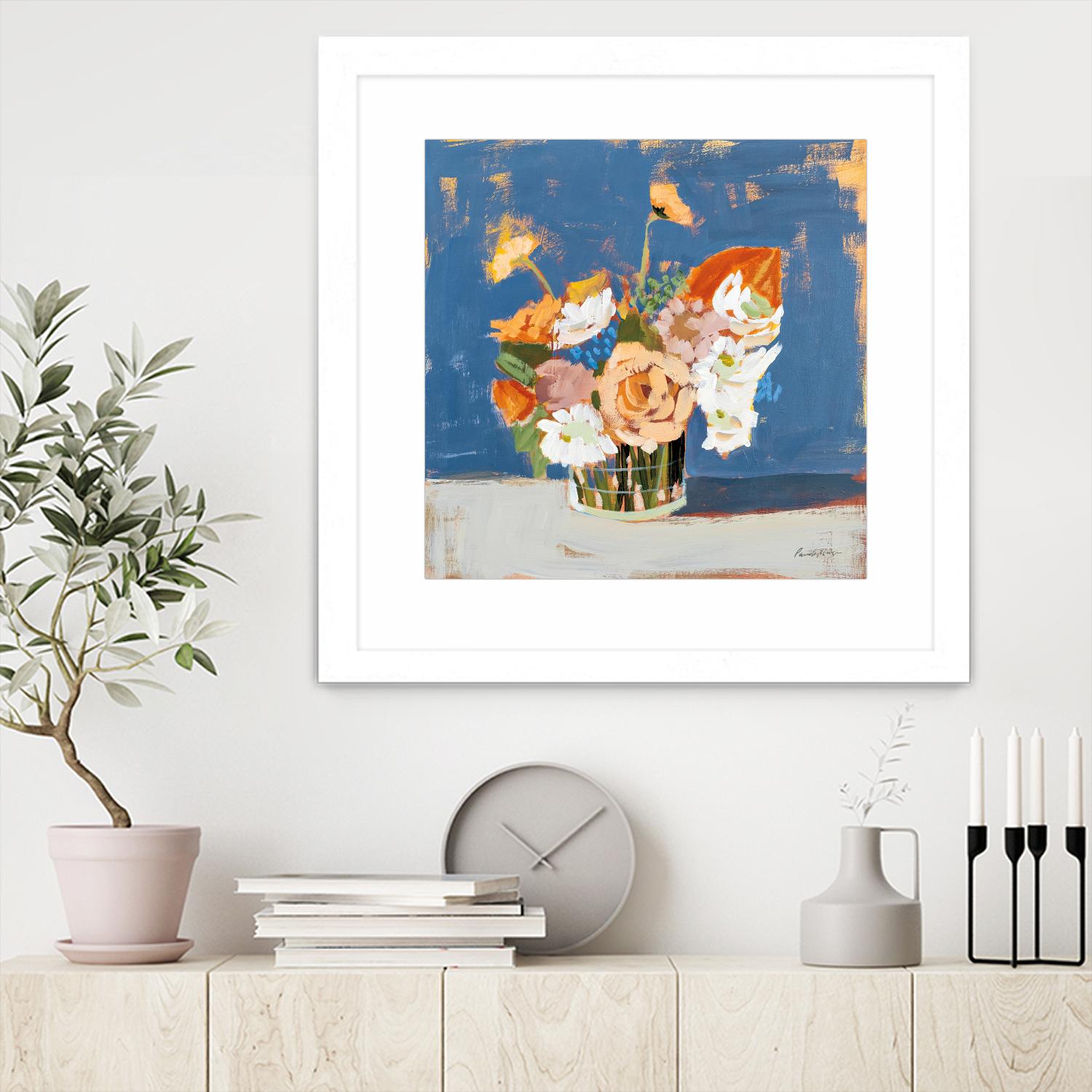 Peach and White Bouquet by Pamela Munger on GIANT ART - abstract abstract