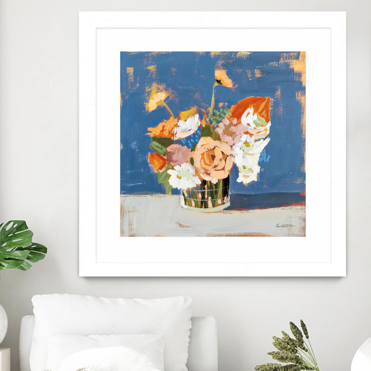 Peach and White Bouquet by Pamela Munger on GIANT ART - abstract abstract