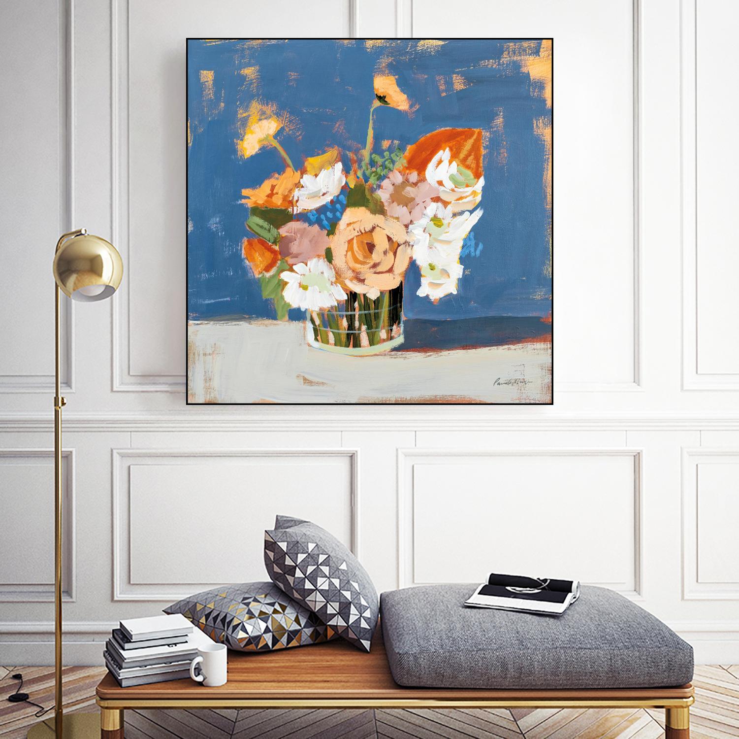 Peach and White Bouquet by Pamela Munger on GIANT ART - abstract abstract