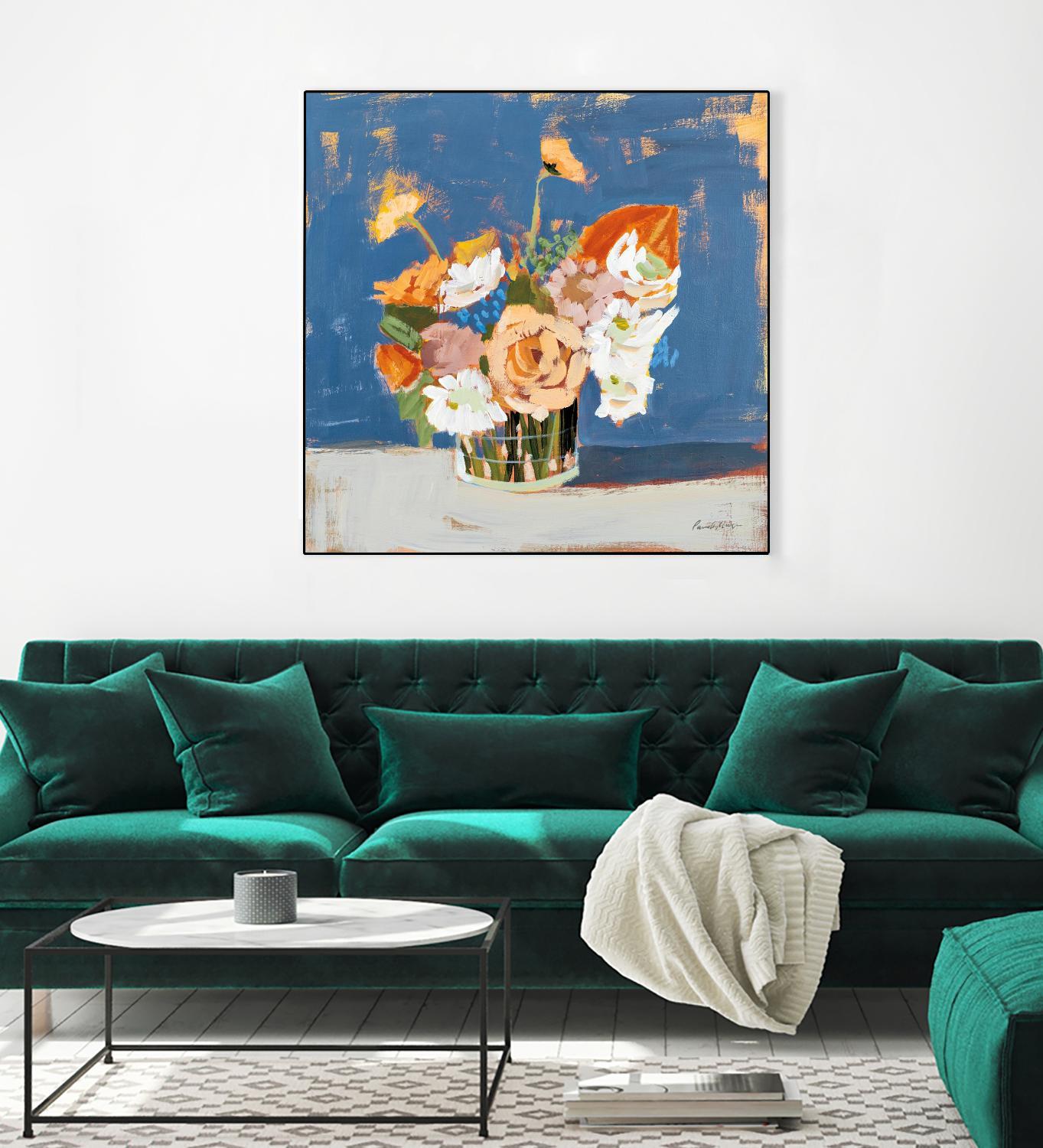 Peach and White Bouquet by Pamela Munger on GIANT ART - abstract abstract