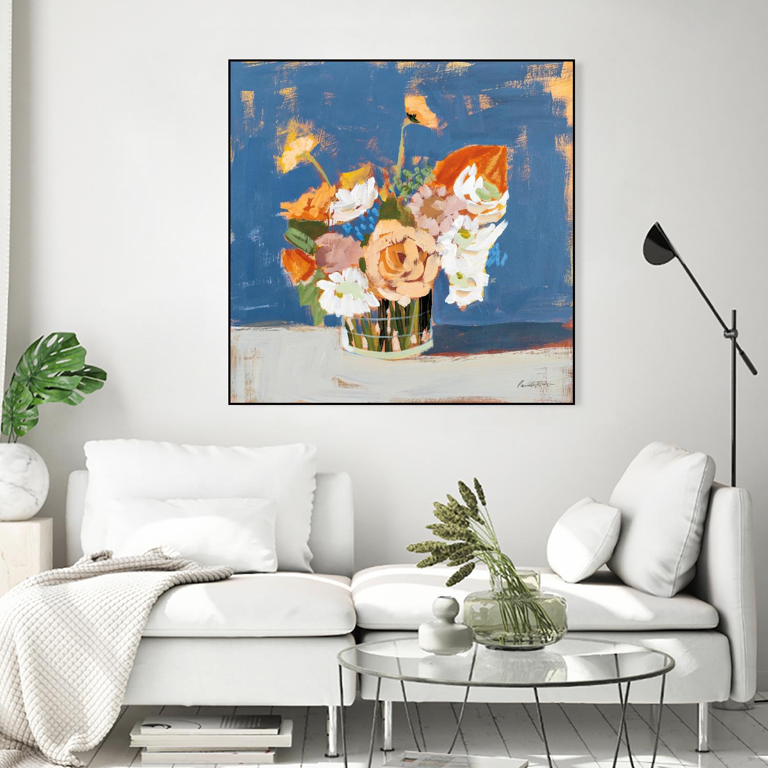 Peach and White Bouquet by Pamela Munger on GIANT ART - abstract abstract