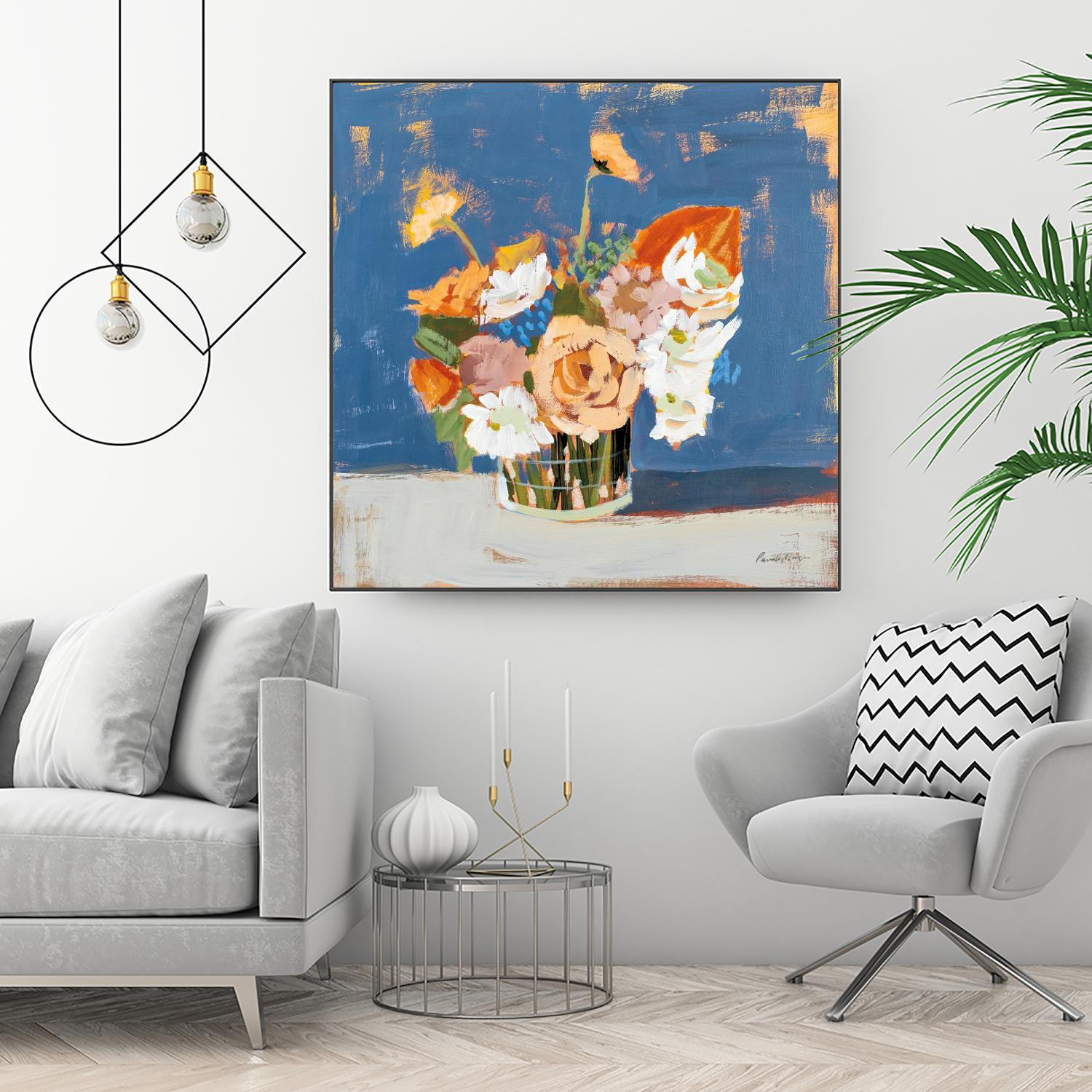 Peach and White Bouquet by Pamela Munger on GIANT ART - abstract abstract