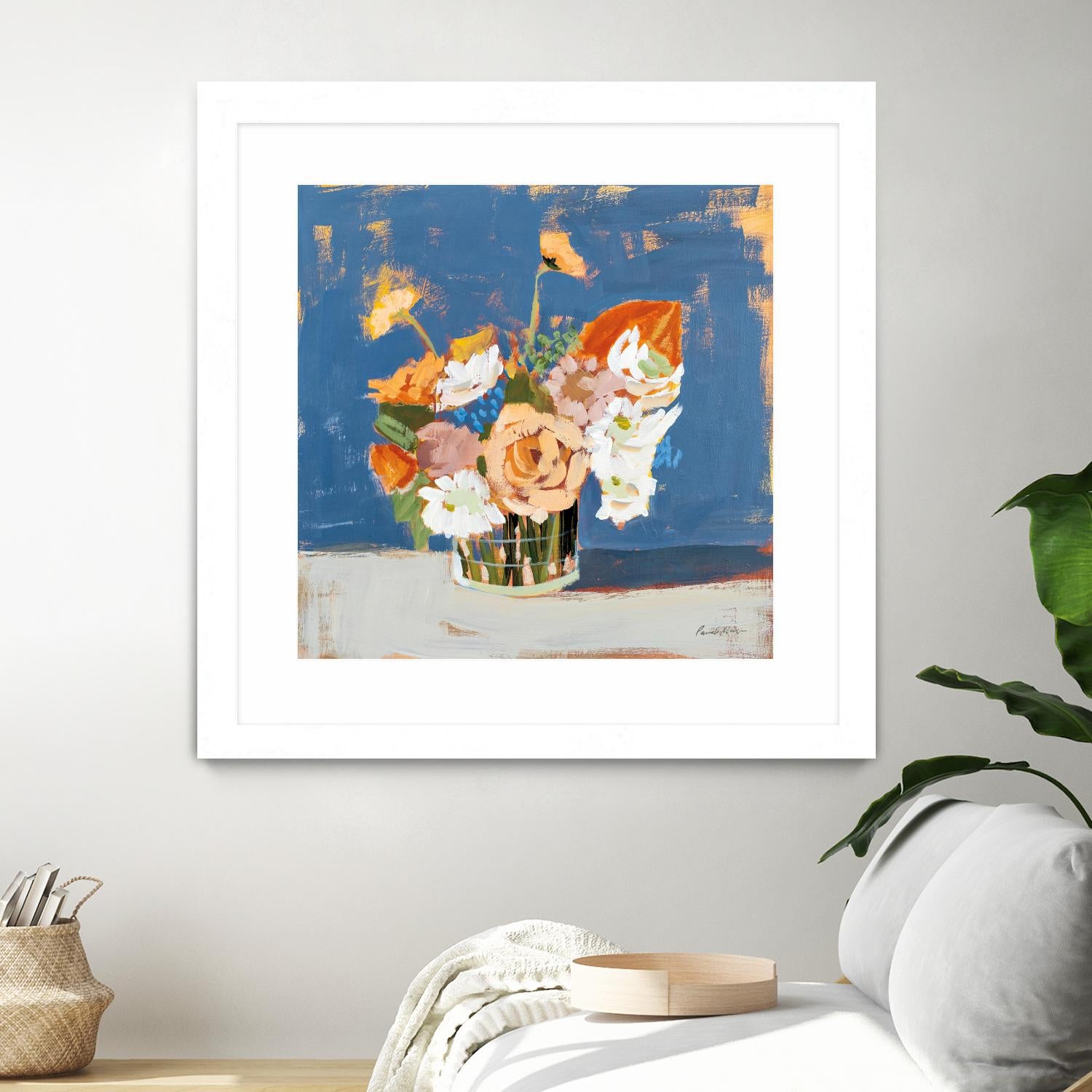 Peach and White Bouquet by Pamela Munger on GIANT ART - abstract abstract