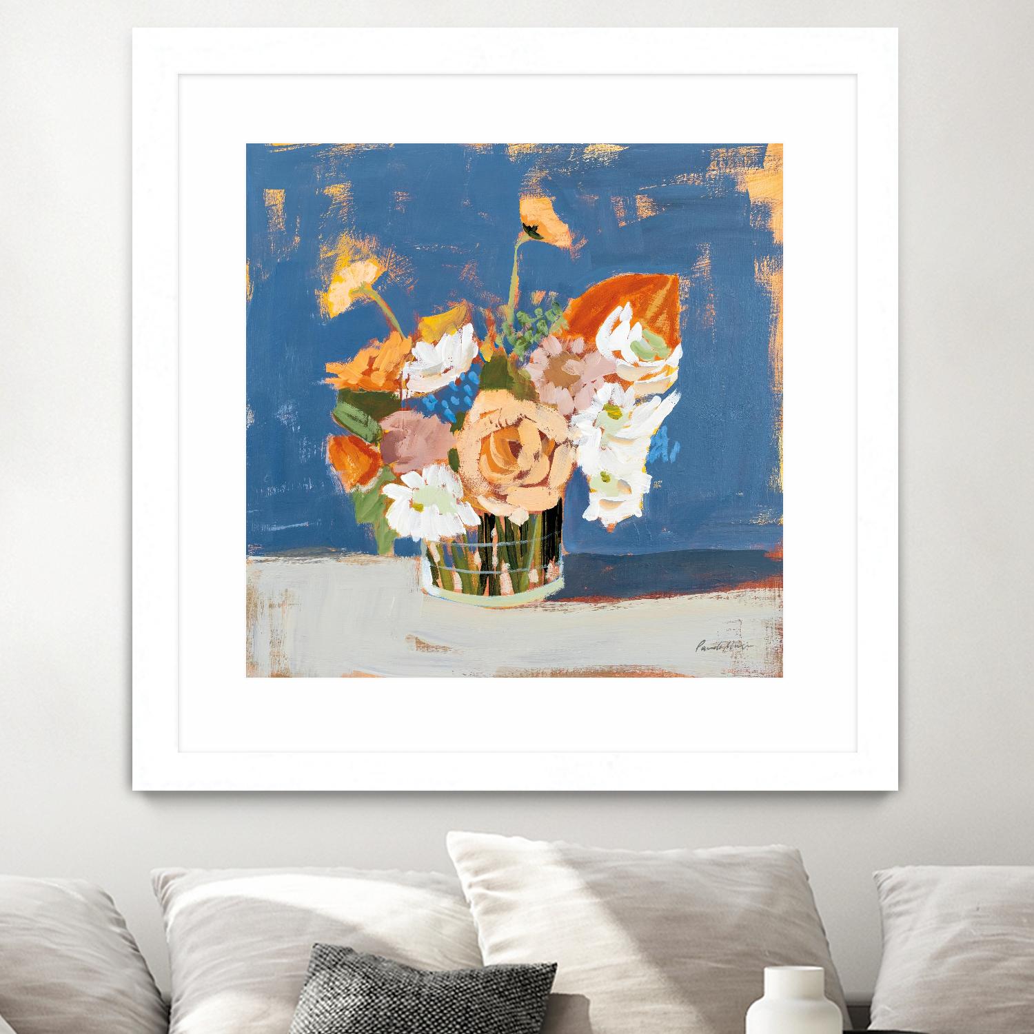 Peach and White Bouquet by Pamela Munger on GIANT ART - abstract abstract