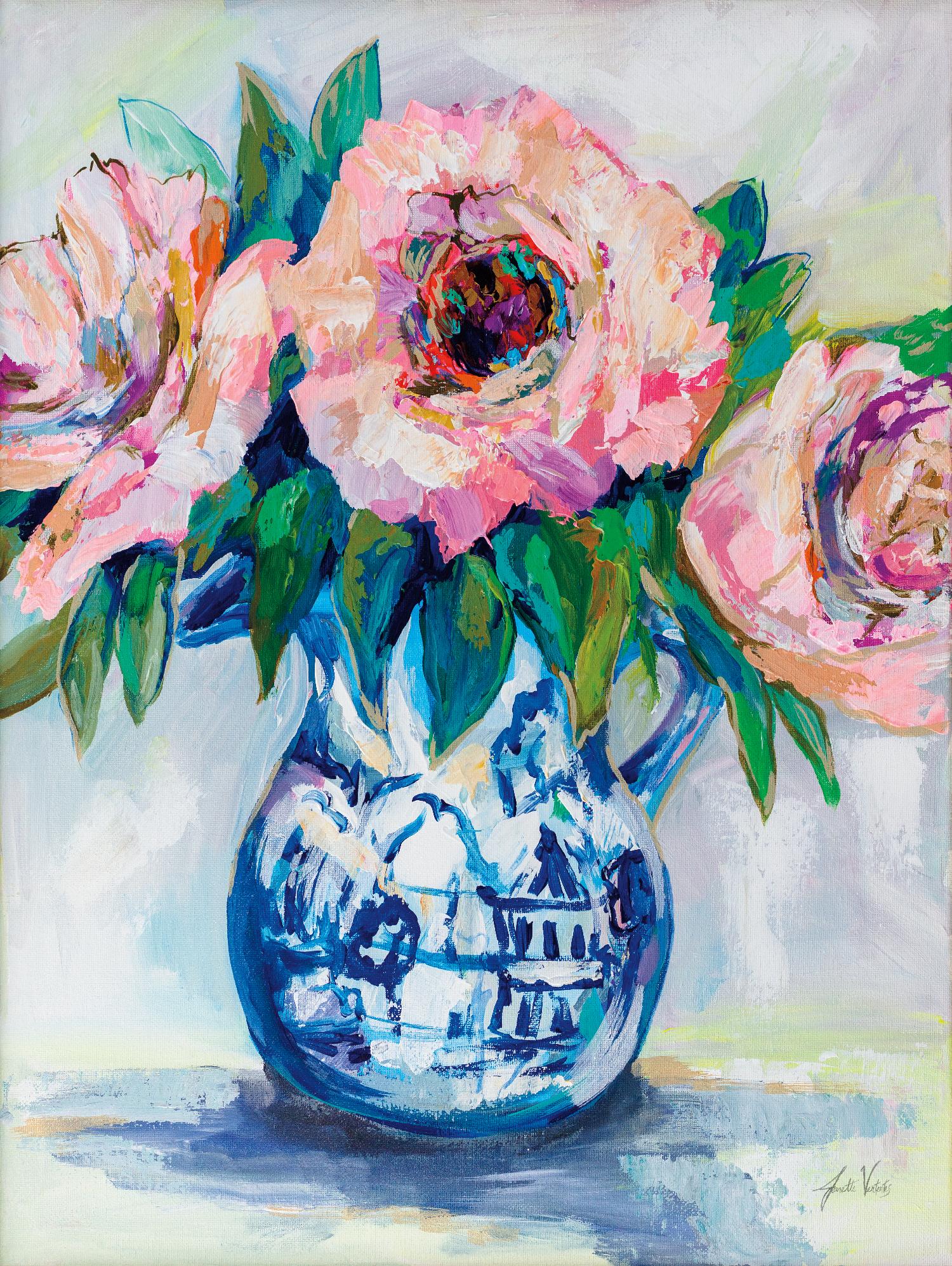 Sophisticated by Jeanette Vertentes on GIANT ART - florals aqua