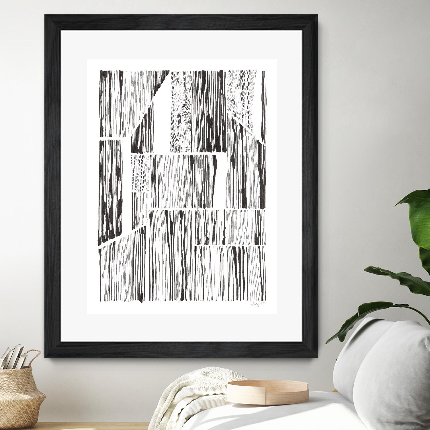 Lined Up III by Courtney Prahl on GIANT ART - white linear dots