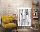 Lined Up III by Courtney Prahl on GIANT ART - white linear dots