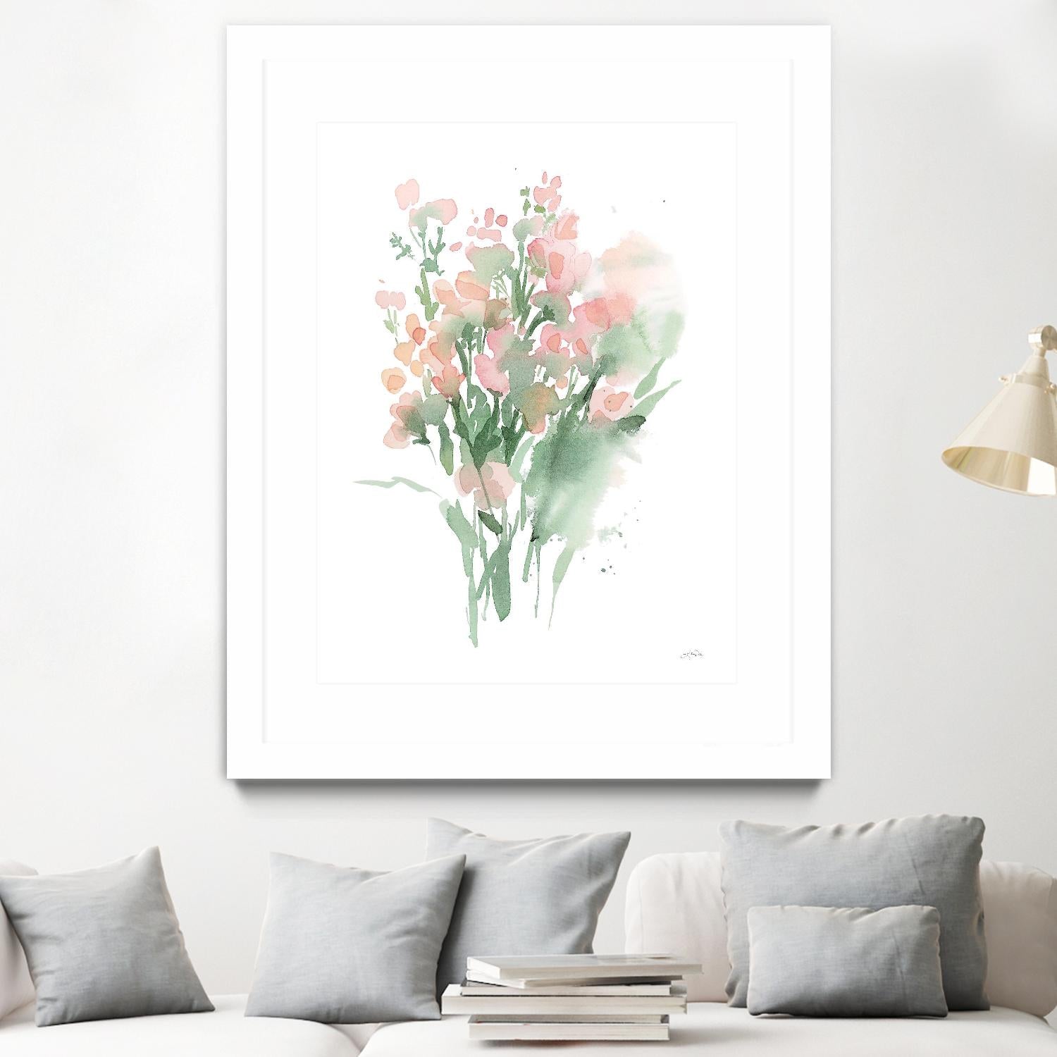 Vibrant Blooms II by Katrina Pete on GIANT ART - pink flowers floral