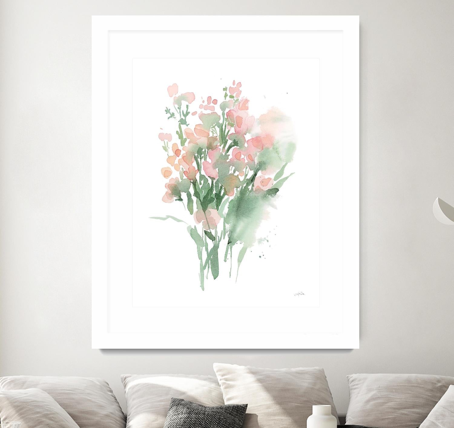 Vibrant Blooms II by Katrina Pete on GIANT ART - pink flowers floral