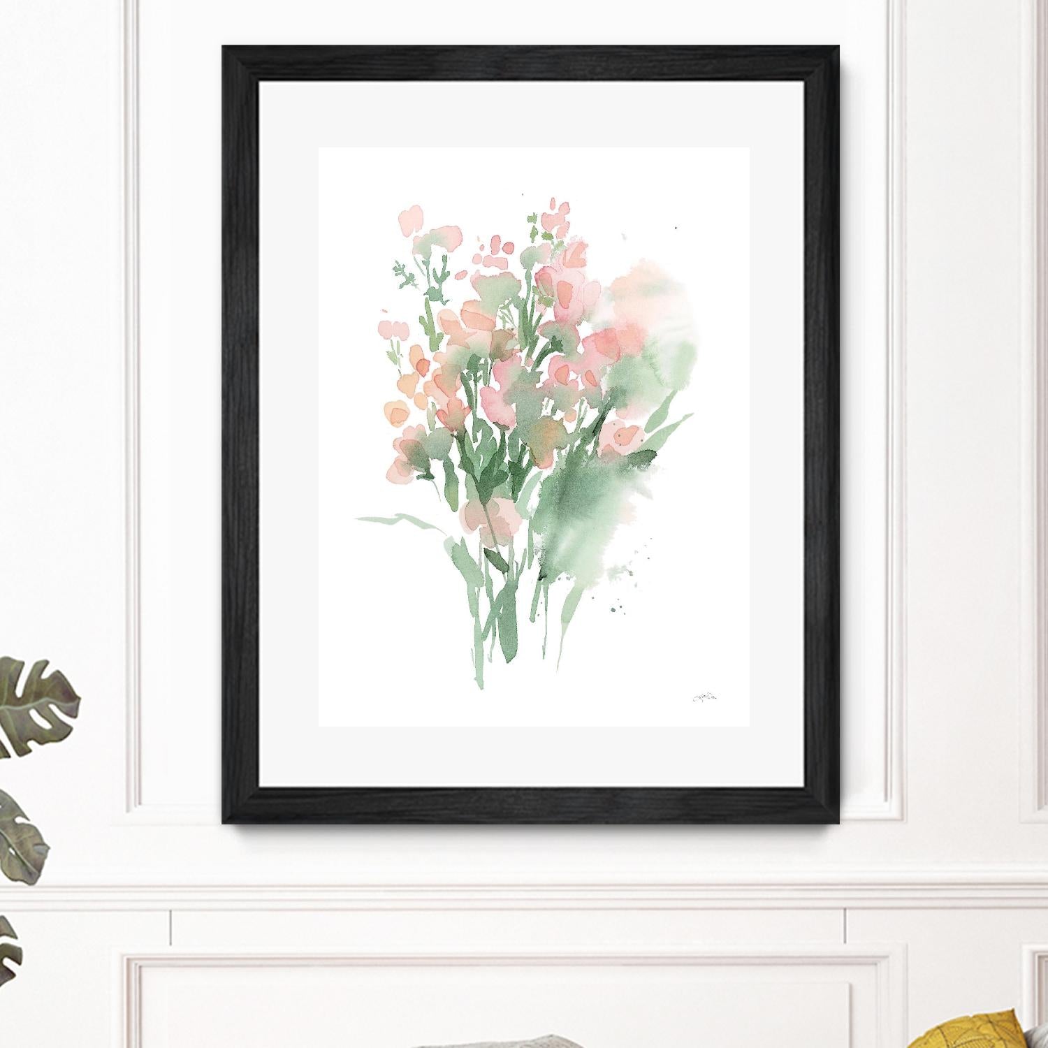 Vibrant Blooms II by Katrina Pete on GIANT ART - pink flowers floral