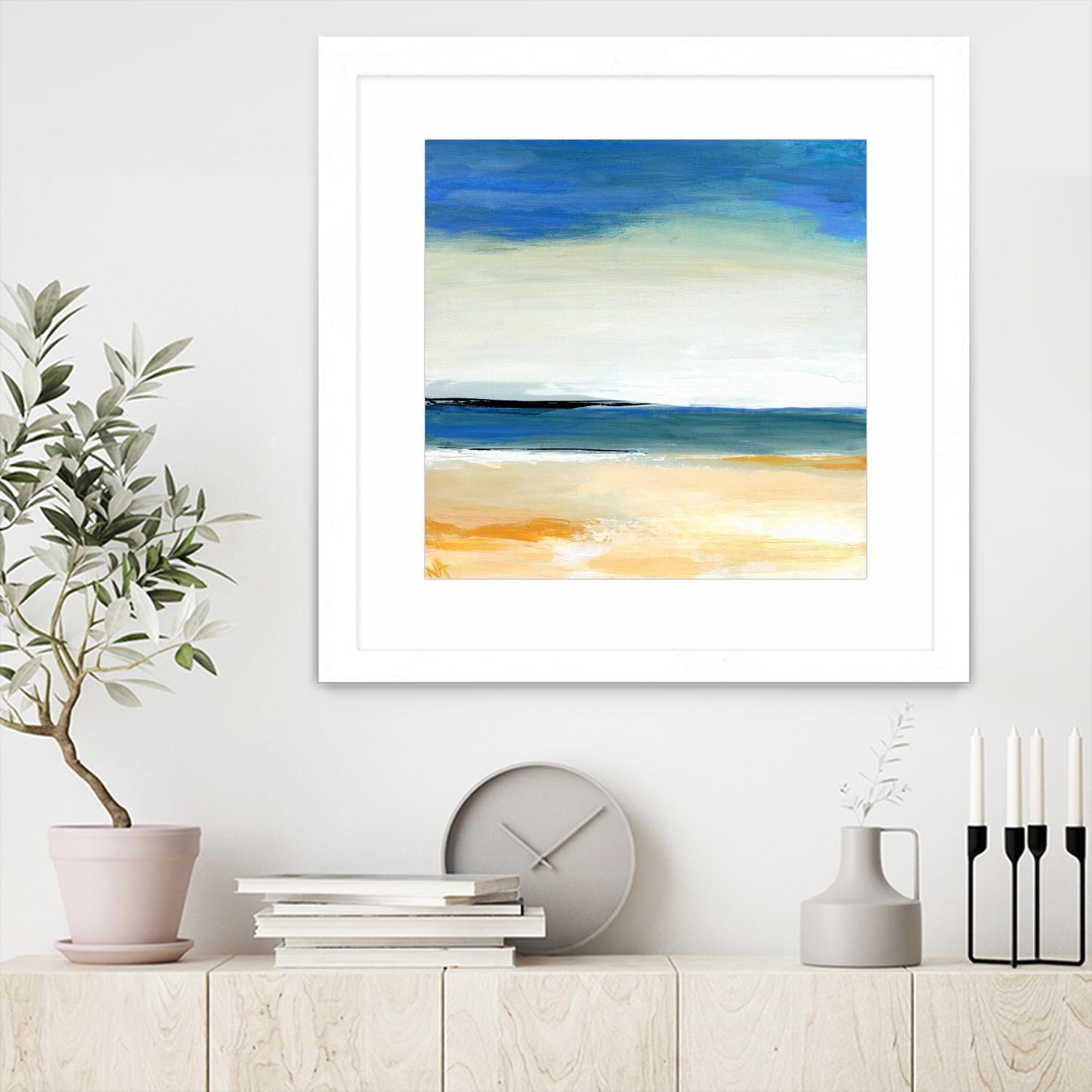 Seascape 2 by Niki Arden on GIANT ART - beige abstract