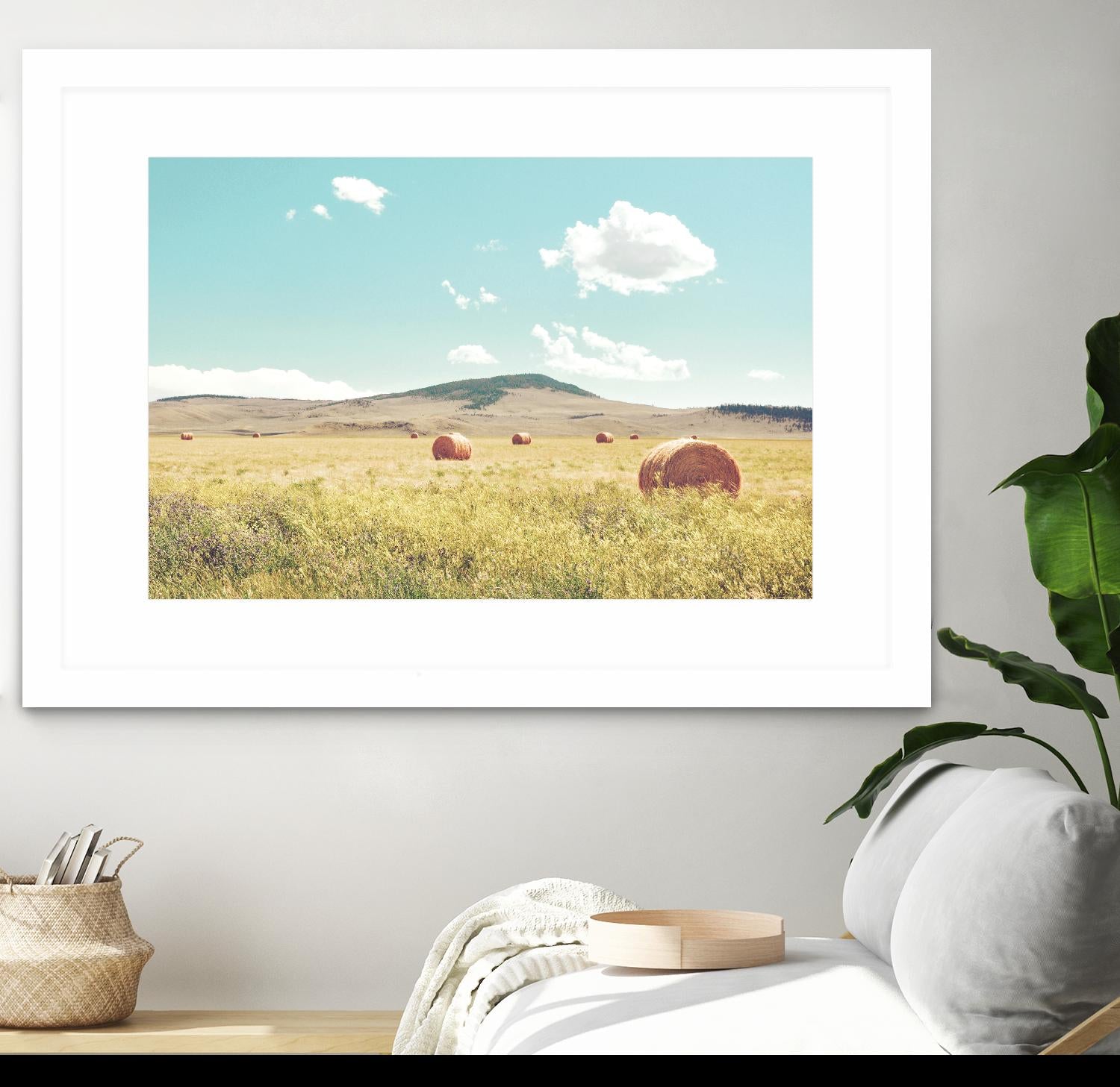 A Day in the Fields by Annie Bailey Art on GIANT ART - blue,green landscapes, photography, clouds, farms, hills