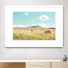 A Day in the Fields by Annie Bailey Art on GIANT ART - blue,green landscapes, photography, clouds, farms, hills