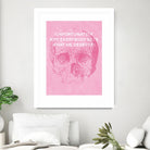 Unfortunately Not Everybody Gets What He Deserves by Hannes Beer on GIANT ART - pink inspirational, urban/pop surrealism, design/type, illustration, typography