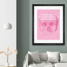 Unfortunately Not Everybody Gets What He Deserves by Hannes Beer on GIANT ART - pink inspirational, urban/pop surrealism, design/type, illustration, typography