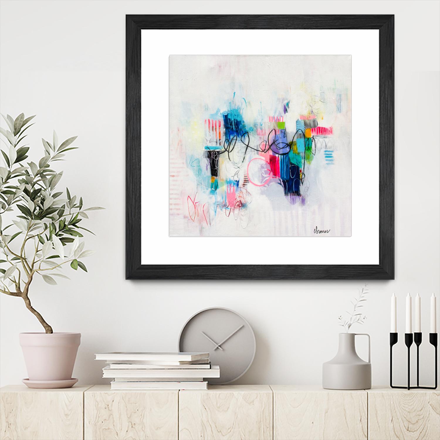 Possibilities of the Heart by Cynthia Anne Brown on GIANT ART - pink,blue abstracts, contemporary