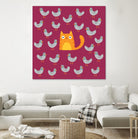 Cat amongst the Pigeons by Michael Buxton on GIANT ART - multicolor urban/pop surrealism; animals; contemporary